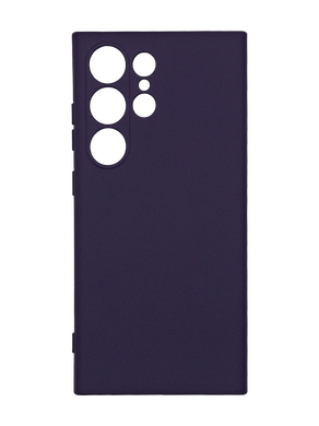 Силіконовий чохол SMTT для Samsung S24 Ultra dark violet Full Camera з мікрофіброю