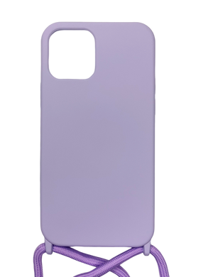 Силіконовий чохол WAVE Lanyard для iPhone 12/12Pro light purple (TPU)