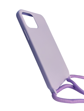 Силіконовий чохол WAVE Lanyard для iPhone 12/12Pro light purple (TPU)