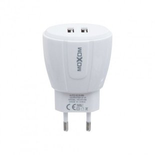 Сетевое зарядное устройство MOXOM KH-68 micro 2 USB 2.1A white