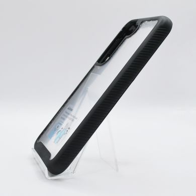 Чехол Shockproof для Samsung S22 black clear противоударный