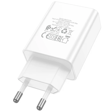 Мережевий зарядний пристрій Borofone BA21A Pro Long journey PD20W 1USB-C white