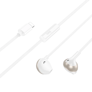 Наушники проводные Hoco M115 Sagacious universal earphones with microphone iP white