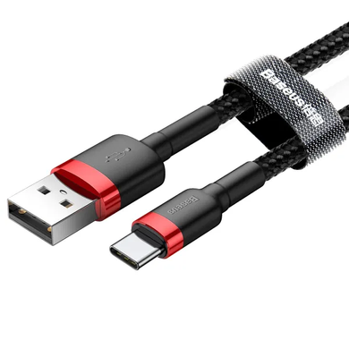 USB кабель Baseus Cafule CATKLF-U91 Type-C 2A/3m red/black