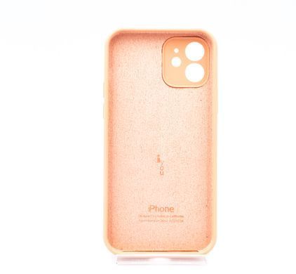 Силіконовий чохол Full Cover для iPhone 12 peach Full Camera