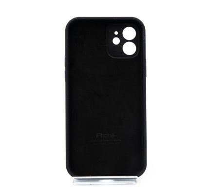 Силіконовий чохол Full Cover для iPhone 12 black Full Camera