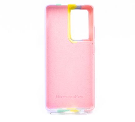 Силіконовий чохол Full Cover для Samsung S21 Ultra Rainbow №1