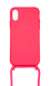 Силіконовий чохол WAVE Lanyard для iPhone XS Max bright pink (rose) (TPU)