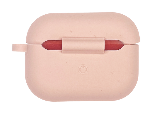Чохол for AirPods Pro силіконовий Slim Case + карабін pink sand Box