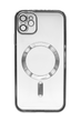 Чехол TPU Metallic Full Camera with Magsafe для iPhone 11 silver Full Camera