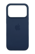 Силіконовий чохол with MagSafe для iPhone 17 Pro Max midnight blue 1:1 Smart animation з кнопкою