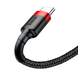 USB кабель Baseus Cafule CATKLF-U91 Type-C 2A/3m red/black