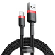 USB кабель Baseus Cafule CATKLF-U91 Type-C 2A/3m red/black