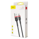 USB кабель Baseus Cafule CATKLF-U91 Type-C 2A/3m red/black
