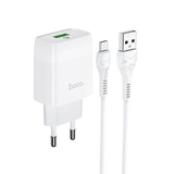 Мереживий зарядний пристрій HOCO C72Q Micro QC3.0 1USB/2A/1m white