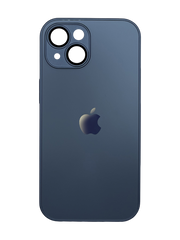 Чохол AG-Glass Matte Camera Lens with Magsafe для iPhone 15 navy blue