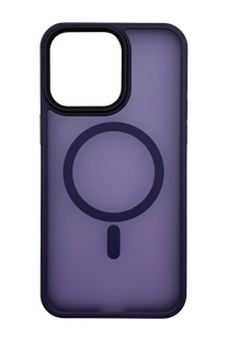 Чохол Fibra Metal Buttons with MagSafe для iPhone 15 Pro Max deep purple