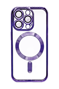 Чохол Metal Matte with MagSafe для iPhone 14 Pro deep purple Full Camera