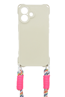 Чохол TPU CrossBoby with strape для iPhone 16 antique white Full Camera