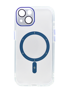 Чохол TPU+PC Colorful with Magsafe для iPhone 14 blue Full Camera