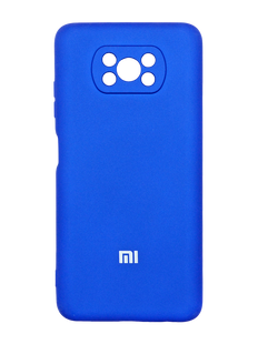 Силіконовий чохол Full Cover для Xiaomi Poco X3 /Poco X3 Pro shiny blue Full Camera