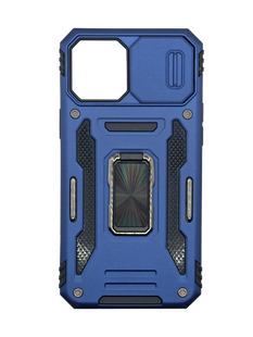 Чехол Camshield Army Ring для iPhone 12 Pro Max navy противоударный шторка/защита камеры