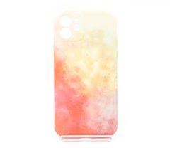 Силіконовий чохол WAVE Watercolor для iPhone 12 white/red (TPU)