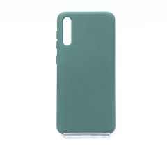 Силиконовый чехол Full Cover для Samsung A30s/A50/A50s dark green без logo