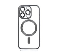 Чохол Fibra Titanium with MagSafe для iPhone 15 Pro clear/black Full Camera