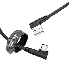 USB кабель Hoco U83 Puissant silicone charging cable micro 2.4A/1.2m black