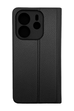 Чохол книжка FIBRA (рельєф) для Xiaomi Redmi Note 14 4G (UA/Europe) black Full Camera