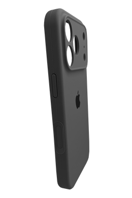 Силіконовий чохол Full Cover для iPhone 17 Pro dark grey (pebble) Full Camera
