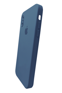 Силіконовий чохол Full Cover Square для iPhone XS Max navy blue Full Camera