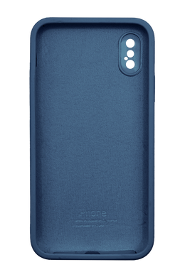 Силіконовий чохол Full Cover Square для iPhone XS Max navy blue Full Camera