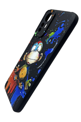 Силиконовый чехол Print Case UV для Xiaomi Redmi Note 12S 4G black/monkey Full Camera