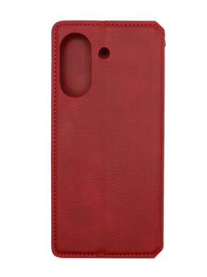 Чехол-книжка кожа для Xiaomi Redmi 13C red Getman Cubic PU