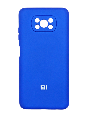 Силіконовий чохол Full Cover для Xiaomi Poco X3 /Poco X3 Pro shiny blue Full Camera