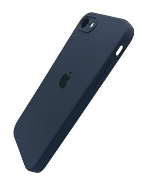 Силиконовый чехол Full Cover для iPhone 7/8/SE 2020 dark blue Full camera