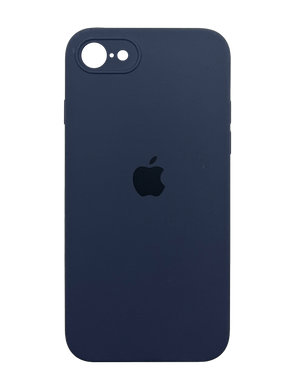 Силиконовый чехол Full Cover для iPhone 7/8/SE 2020 dark blue Full camera