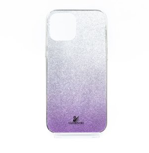 Чохол TPU+Glass для iPhone 12 Pro Max Swarovski violet