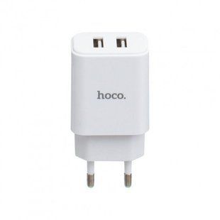 Мережевий блок живлення HOCO C62A 2USB 2.1A white