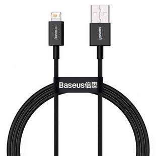 USB кабель Baseus CALYS-C01 Ligthning 2.4A 2m black