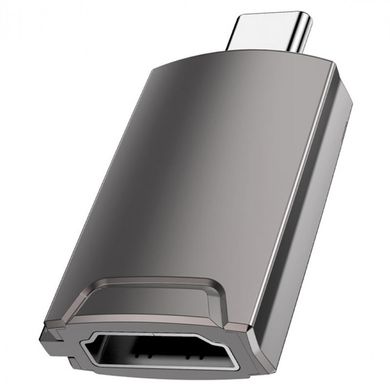 Перехідник HOCO UA19 Easy flow Type-C to HDMI adapter metal gray
