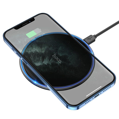 Бездротовий зарядний пристрій HOCO CW6 Pro Easy 15W LED charging wireless fast charger black