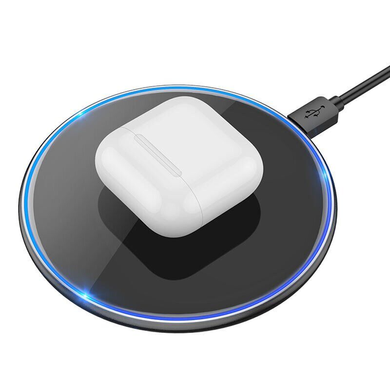 Бездротовий зарядний пристрій HOCO CW6 Pro Easy 15W LED charging wireless fast charger black