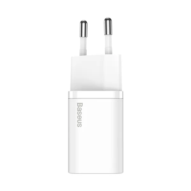 СЗУ Baseus TZCCSUP-L Super PD Charger 1Type-C 25W EU Mini 3A 1m Type-C+Type-C white
