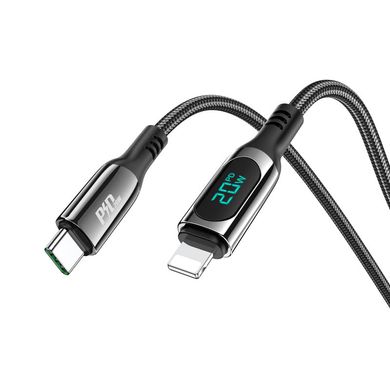USB кабель Hoco S51 Extreme Display Type-C to Lightning 20W 1.2m black