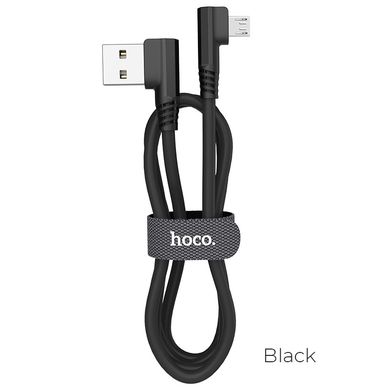 USB кабель Hoco U83 Puissant silicone charging cable micro 2.4A/1.2m black