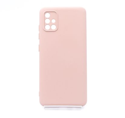 Силіконовий чохол Full Cover для Samsung A51 pink sand Full Camera без logo