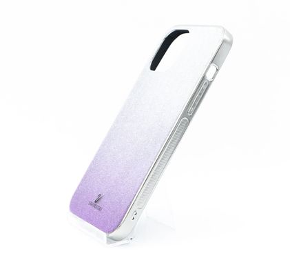 Чохол TPU+Glass для iPhone 12 Pro Max Swarovski violet